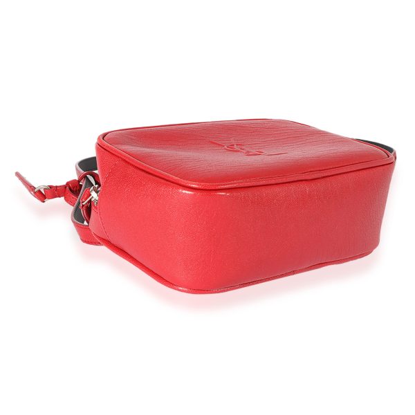 125448 bv Saint Laurent Red Leather Monogram Lou Bum Bag