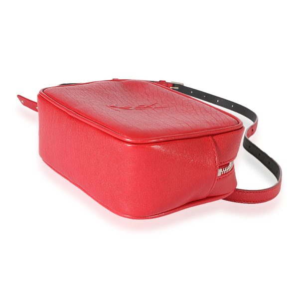 125448 pv Saint Laurent Red Leather Monogram Lou Bum Bag