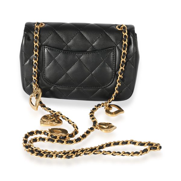 125690 pv Chanel Black Quilted Lambskin Mini Flap Bag