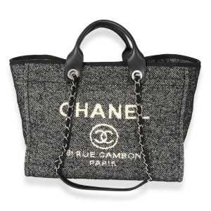 125760 fv Chanel Paris Biarritz Tote Bag Pouch Included Black