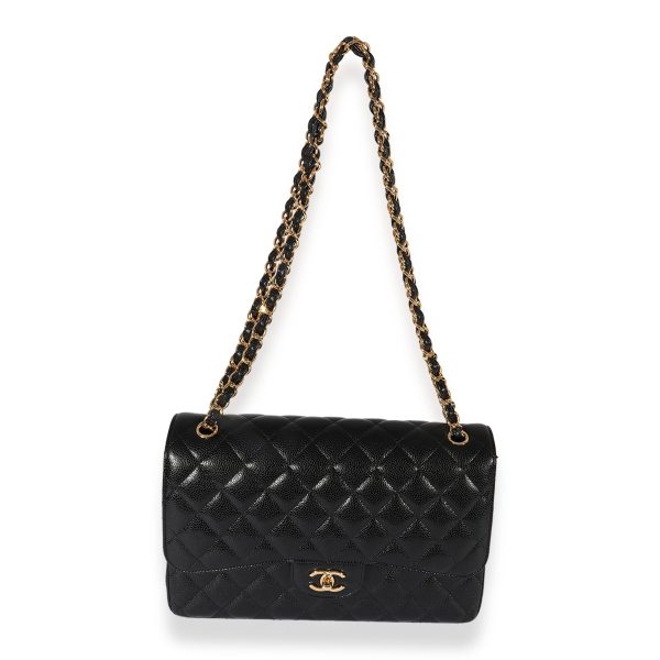 125796 bv 2c6e9156 e667 4f0b 8ab5 a67aa40dacc2 Chanel Black Caviar Classic Jumbo Double Flap Bag