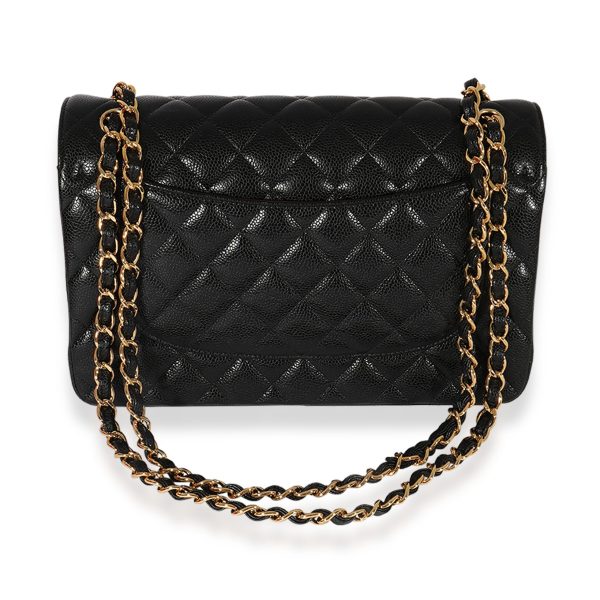 125796 stamp c0ece10c bde5 47a1 8ec6 afbfc2393f5e Chanel Black Caviar Classic Jumbo Double Flap Bag