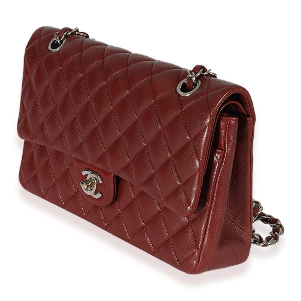 125839 sv aea9cd39 ddcb 400a aecc dd5adee48581 Chanel Maroon Quilted Caviar Medium Classic Double Flap Bag