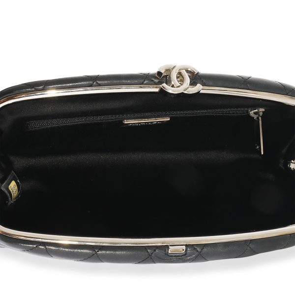 125925 bv Chanel Black Quilted Lambskin Timeless Clutch