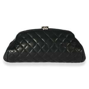 125925 fv Chanel Triple Coco Drawstring Caviar Skin Shoulder Bag Black