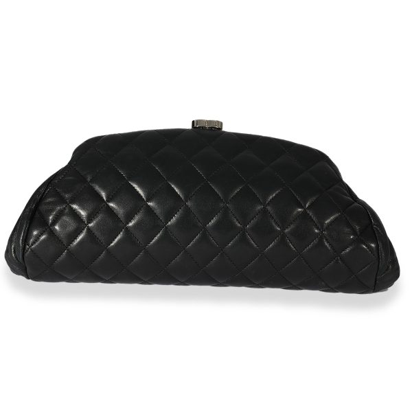 125925 pv Chanel Black Quilted Lambskin Timeless Clutch