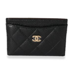 125931 fv CHANEL long wallet here mark caviar skin yellow