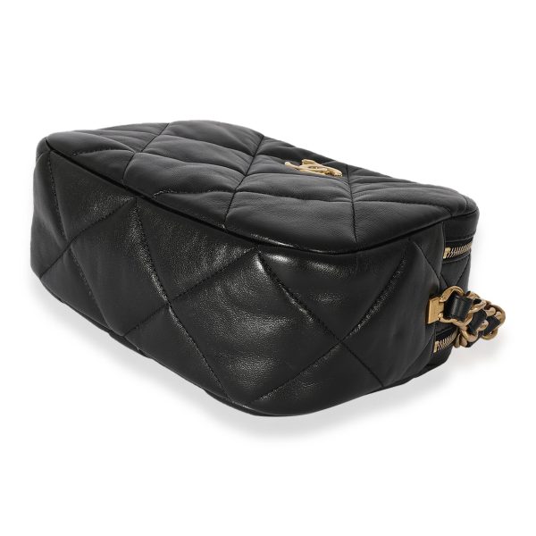 125955 box 2a3fbeda 4cda 49bf 987a 9354625047fc Chanel Black Quilted Lambskin Small Bowling Bag