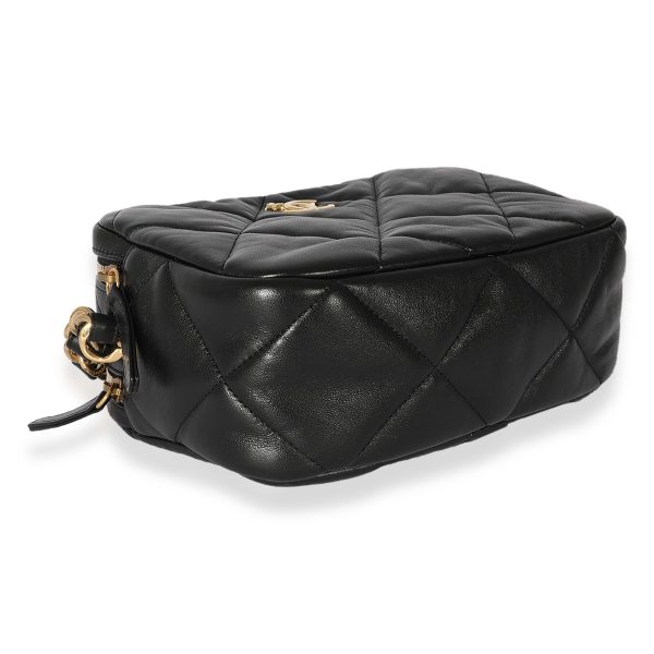 125955 clasp db458410 d884 451f b6bc cf50aa688e3e Chanel Black Quilted Lambskin Small Bowling Bag