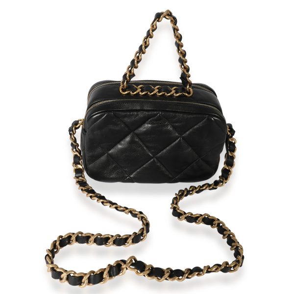 125955 pv 7f729652 75c3 43fb b294 30f9b1b26f27 Chanel Black Quilted Lambskin Small Bowling Bag