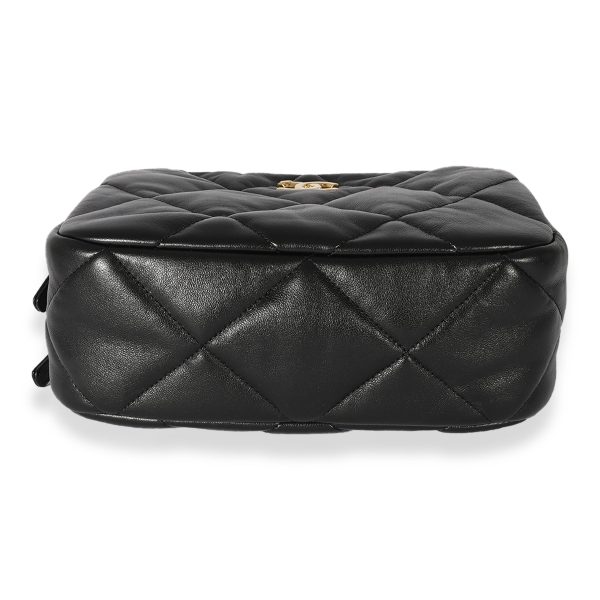 125955 stamp 35cbfba4 8e92 4fa7 8adb f0c9460c9746 Chanel Black Quilted Lambskin Small Bowling Bag