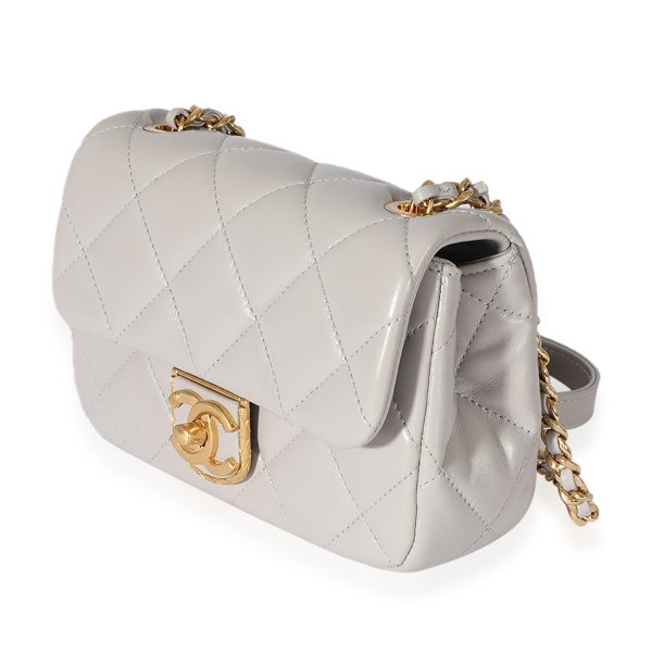 125956 sv a509c0e2 0655 49a4 8d71 bfb9875e8775 Chanel Grey Quilted Lambskin Mini Flap Bag