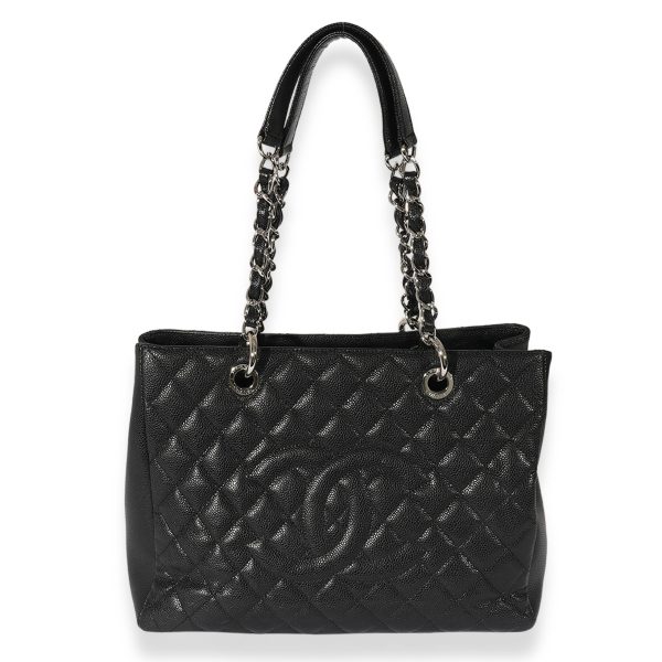 127436 fv Chanel Black Caviar Grand Shopper Tote