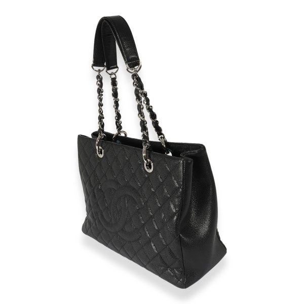 127436 sv Chanel Black Caviar Grand Shopper Tote