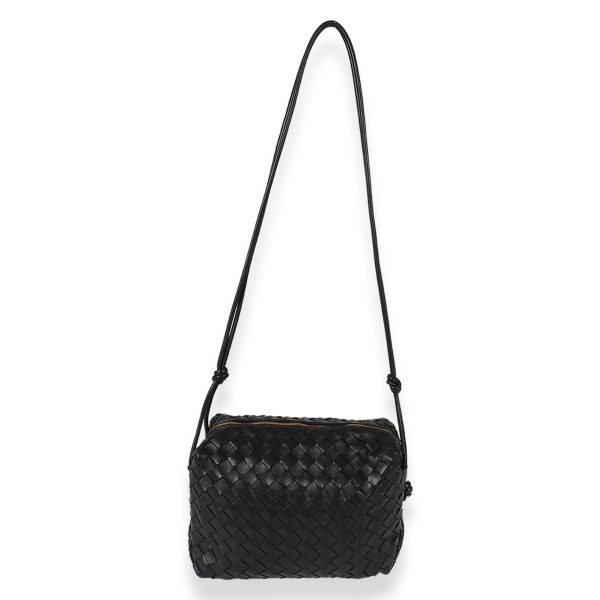 127518 bv 0e84ee8b 88d5 4c89 acd2 54832ed7c6a0 Bottega Veneta Black Intrecciato Leather Medium Loop Crossbody Bag