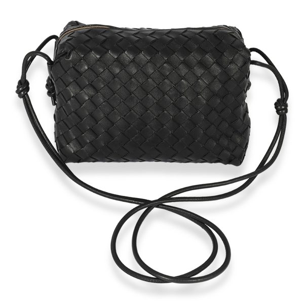 127518 pv bb256d42 4eb9 497c 9b1d 544393eb85f5 Bottega Veneta Black Intrecciato Leather Medium Loop Crossbody Bag