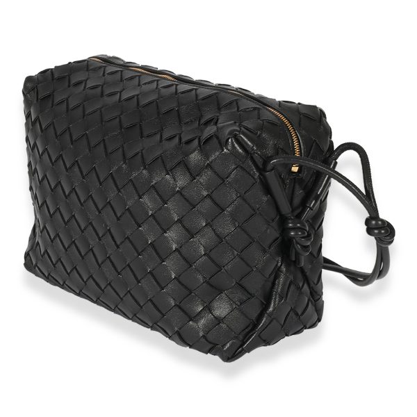 127518 sv 0f06058f 5821 44f2 95c8 3fefb4afe2a7 Bottega Veneta Black Intrecciato Leather Medium Loop Crossbody Bag