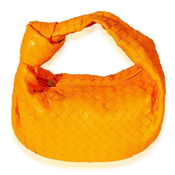 127558 fv d48bc0aa 61b7 40e4 a1d4 8d197308590f Bottega Veneta Orange Intrecciato Leather Jodie