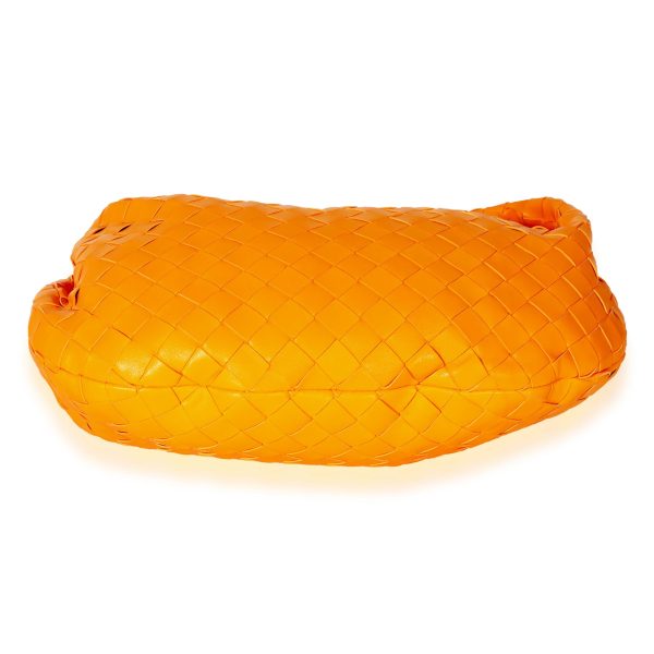 127558 stamp 16338d35 c5ad 4509 a71c 57fd0d45a548 Bottega Veneta Orange Intrecciato Leather Jodie