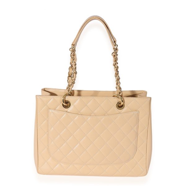 127599 pv bd0e8271 6e1f 4061 be05 3eb1c8d5968b Chanel Beige Quilted Caviar Grand Shopping Tote