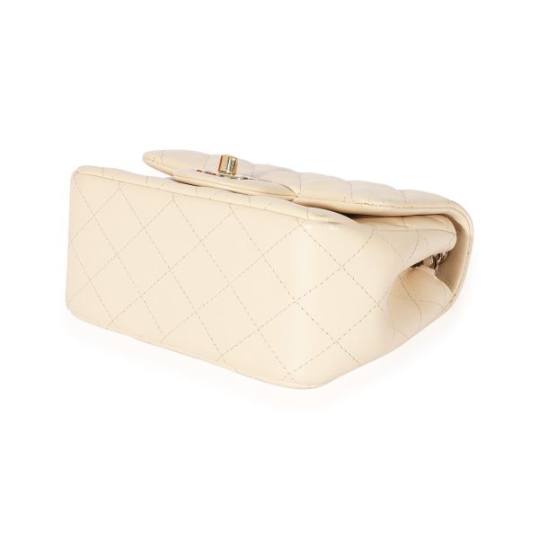 127695 box Chanel Beige Quilted Lambskin Mini Square Classic Flap Bag