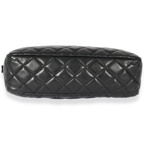 127761 stamp Chanel CC Black Lambskin Camera Bag