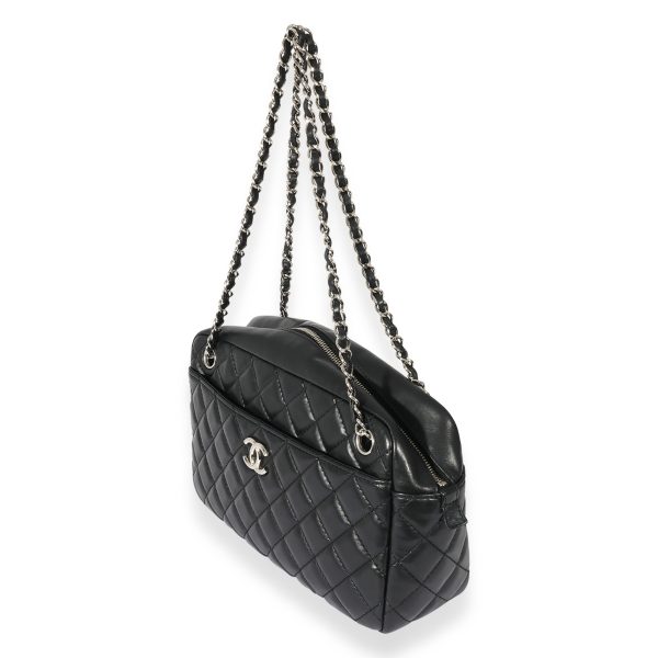 127761 sv Chanel CC Black Lambskin Camera Bag