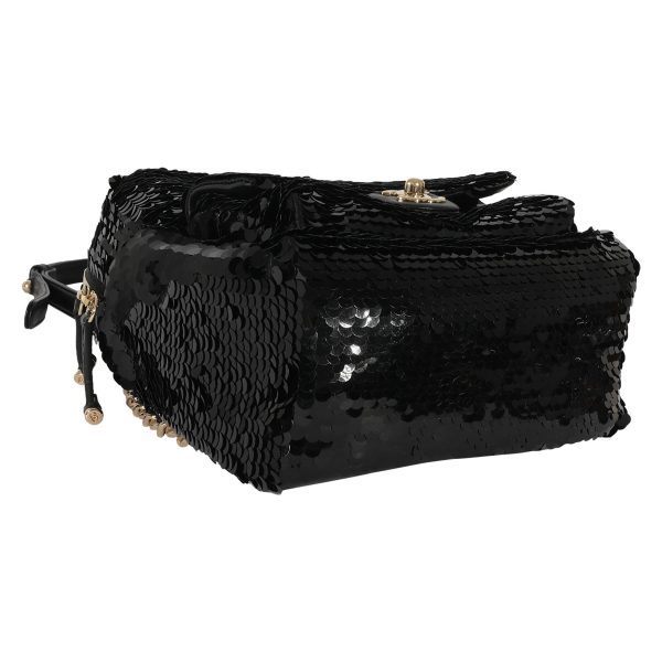 127888 clasp Chanel Black Sequin Lambskin Small Backpack