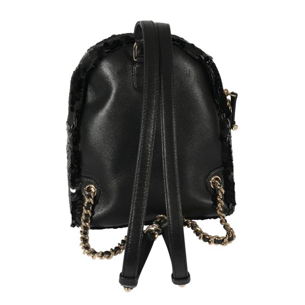 127888 pv Chanel Black Sequin Lambskin Small Backpack