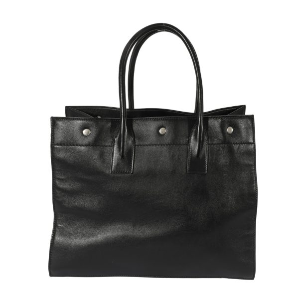 127893 pv Saint Laurent Black Leather Small Rive Gauche Tote