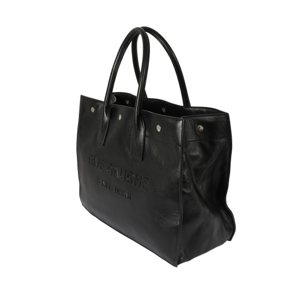 127893 sv Saint Laurent Black Leather Small Rive Gauche Tote