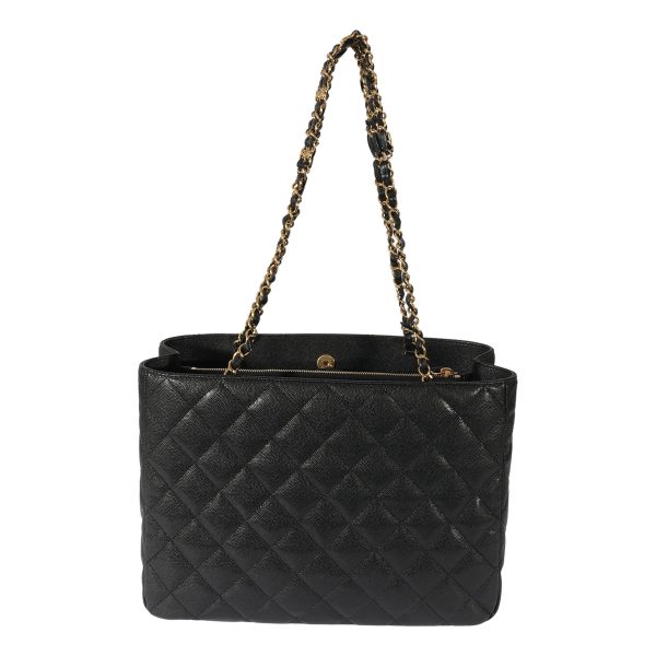 127918 pv Chanel Black Caviar Shopping Tote