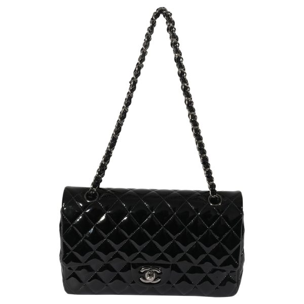 127978 bv Chanel Black Patent Medium Classic Double Flap