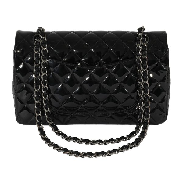 127978 pv Chanel Black Patent Medium Classic Double Flap