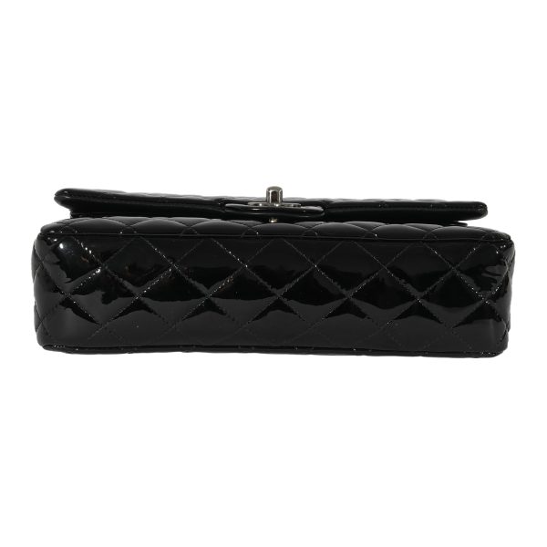 127978 stamp Chanel Black Patent Medium Classic Double Flap