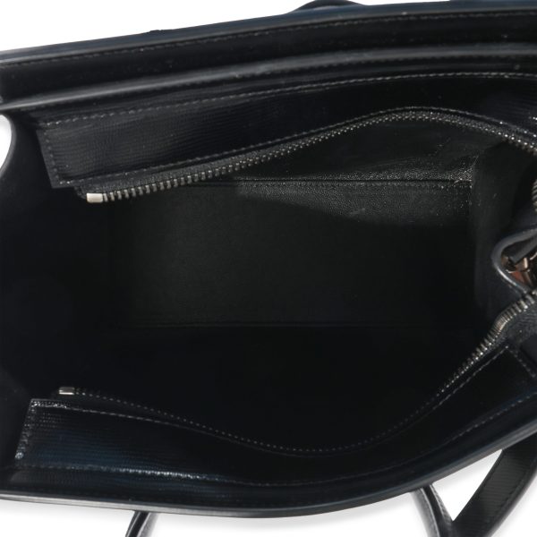 127997 ad1 c2a36890 2c1a 4ec9 b7a6 ce9a740a2e48 Celine Black White Leather Bicolor Nano Luggage