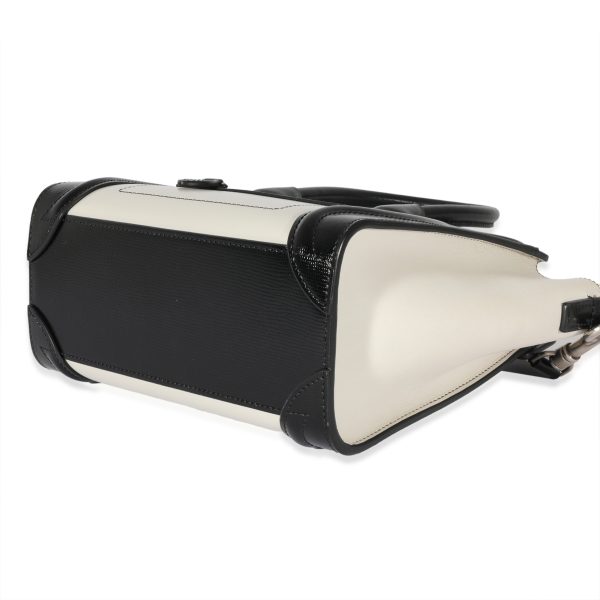 127997 box 77780651 f959 4e26 a492 71d13f1239d8 Celine Black White Leather Bicolor Nano Luggage