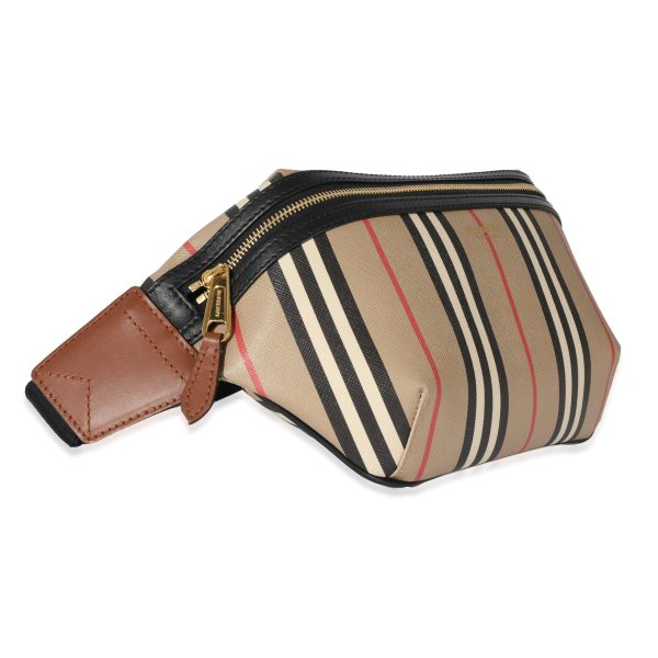 128070 clasp 70ee6939 b619 4c44 a657 bd973df51b37 Burberry Sonny Icon Stripe E Canvas Belt Bag