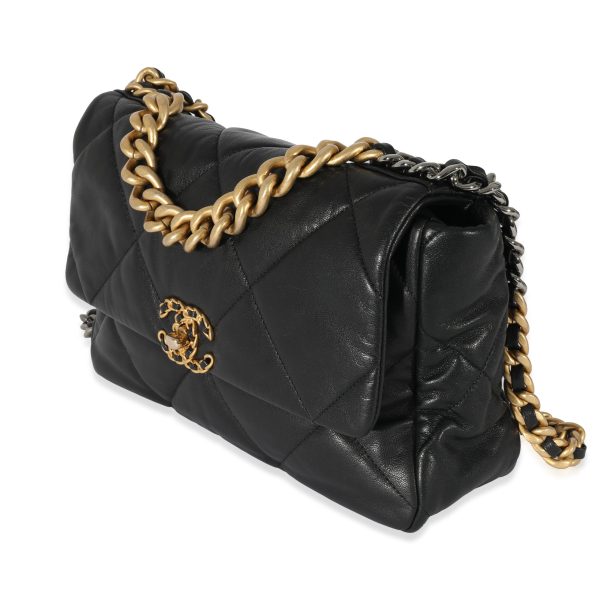 128246 sv a3d2d664 23aa 46f6 8246 67b88d1e7e5b Chanel Lambskin Black Medium 19 Bag