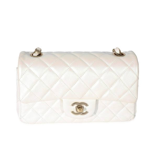 128282 fv Chanel Iridescent Lambskin Mini Rectangular Flap Bag