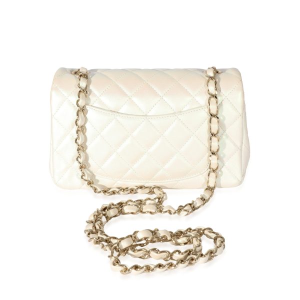 128282 pv Chanel Iridescent Lambskin Mini Rectangular Flap Bag