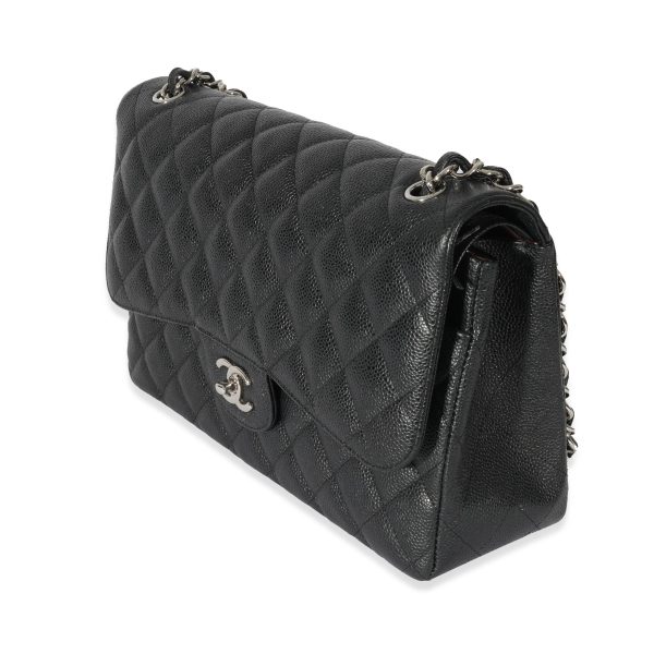 128375 sv 7a0965c9 783c 477b a619 2d304a37bd6a Chanel Chanel Black Caviar Jumbo Flap