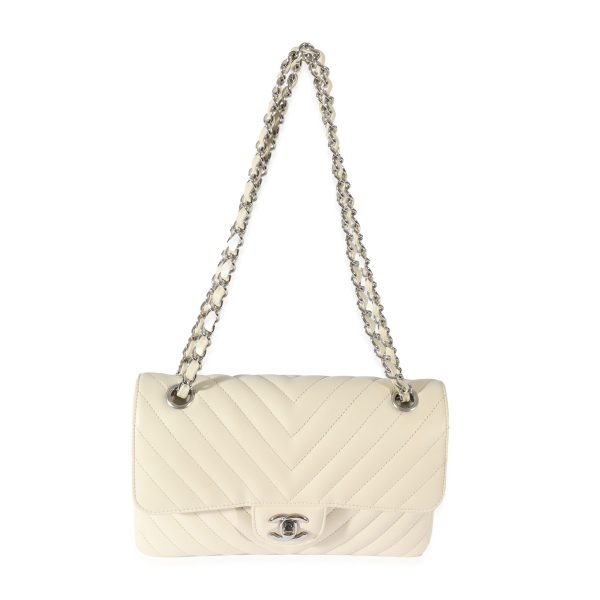 128515 bv Chanel 22C Neutral Chevron Calfskin Small Classic Flap