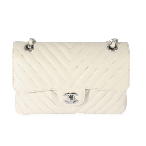 128515 fv Chanel 22C Neutral Chevron Calfskin Small Classic Flap