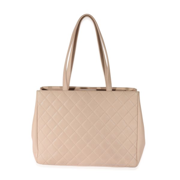 128538 pv Chanel Beige Caviar Large Business Affinity Tote