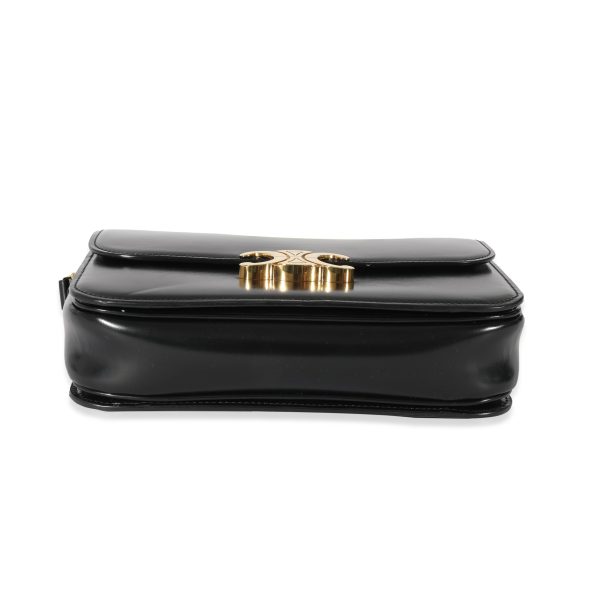 128568 stamp bc6df40b 0a4e 4113 bc5e 76785ad51dd8 Celine Black Shiny Calfskin Classique Triomphe