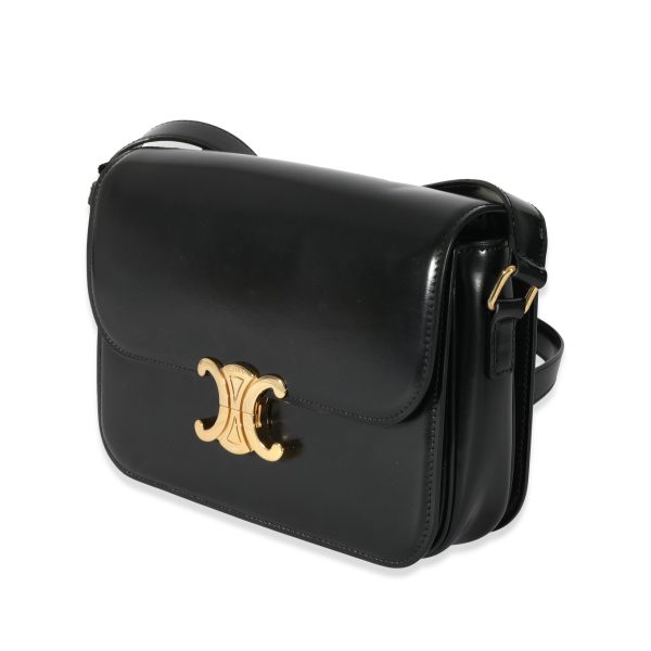 128568 sv 9a2cc618 48c9 492b a664 32f15d4aa3f7 Celine Black Shiny Calfskin Classique Triomphe