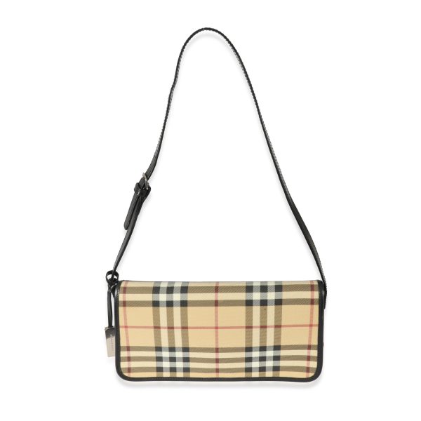 128573 av ab1089fd 15ea 4091 9284 be3fb91b3ffe Burberry Vintage Canvas Check Flap Pochette