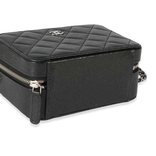 128621 bv Chanel Black Caviar Mini Chain Camera Clutch