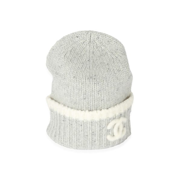 128735 pv Chanel 22K Grey Cashmere CC Hat